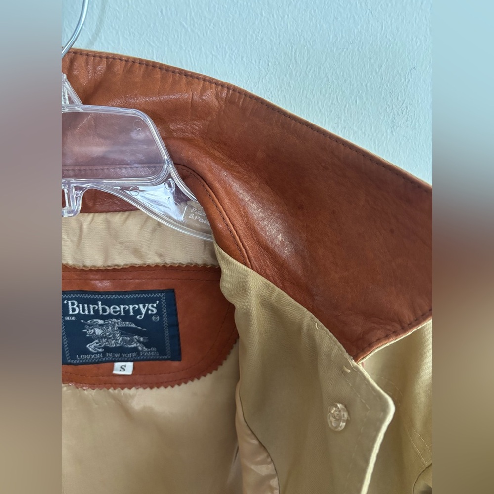 Vintage Burberrys’ canvas leather parka overcoat - Picture 10 of 16